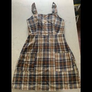 American Eagle Flannel Overall Dress S
